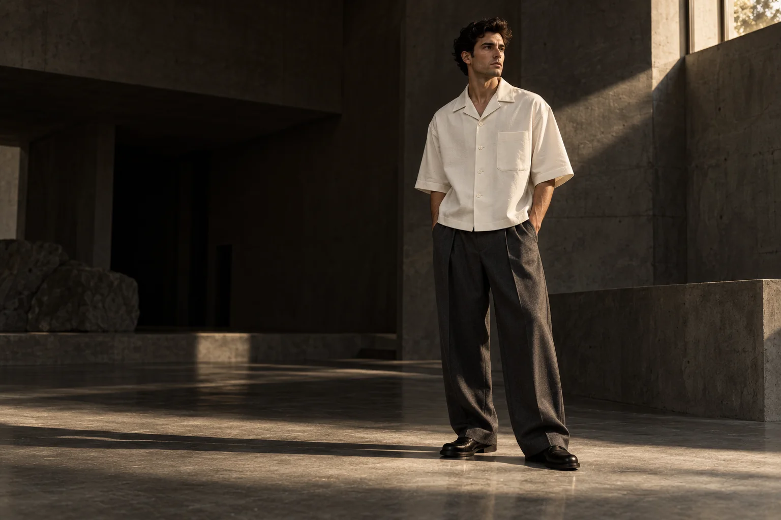The original FOLD clothing concept, styled in an architectural atelier.